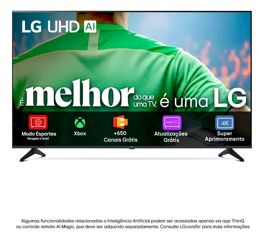 Smart TV LG UHD AI UA75 55" 4K HDR10 Pro webOS 25